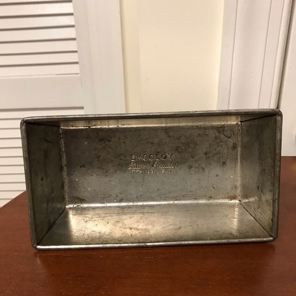 VTG(1940s) Ekcoloy Silver Beauty T 7 1LB U. S. A. Loaf Cake Pan - Picture 5 of 5